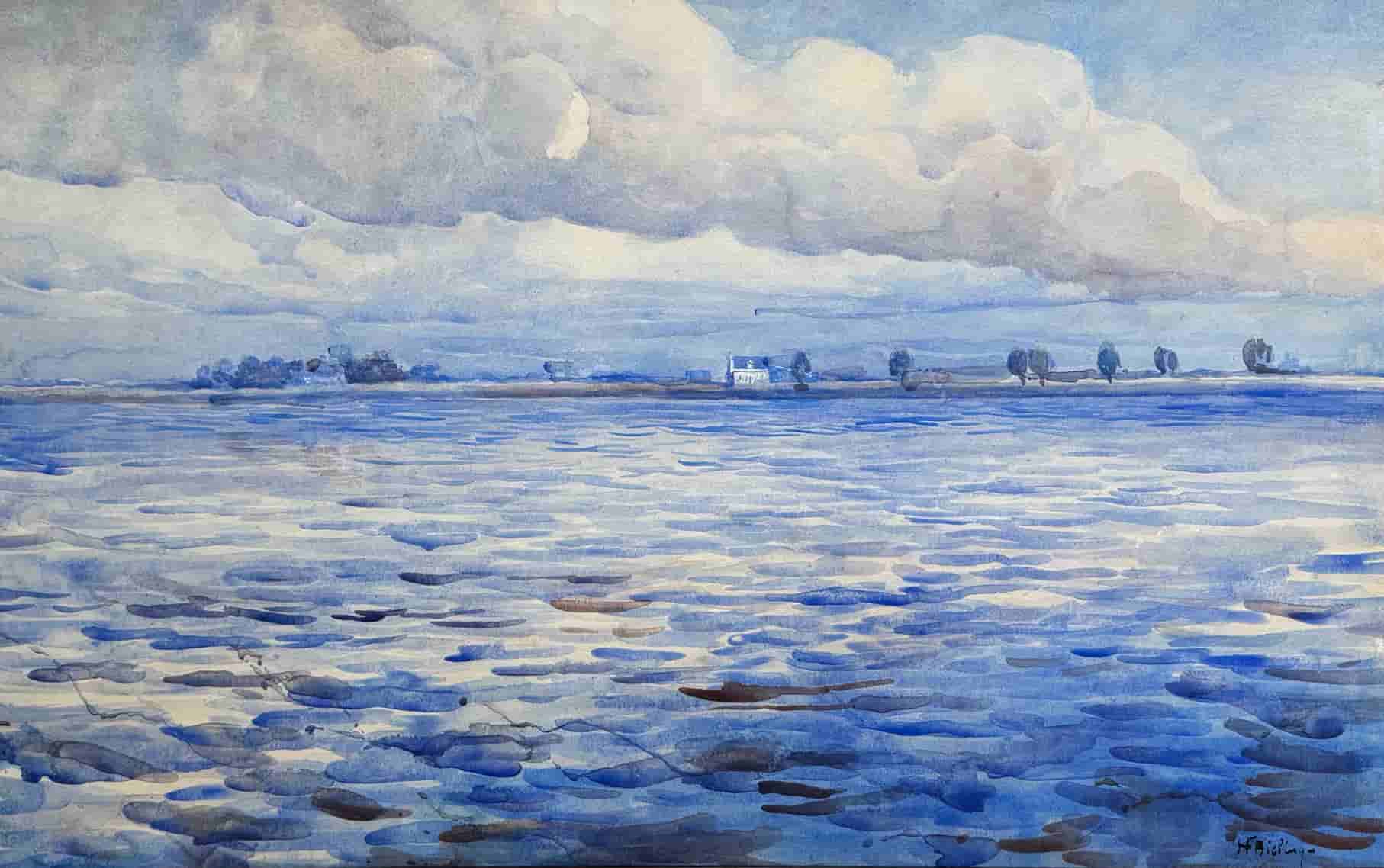 Herman Bieling - Gezicht op Willemstad