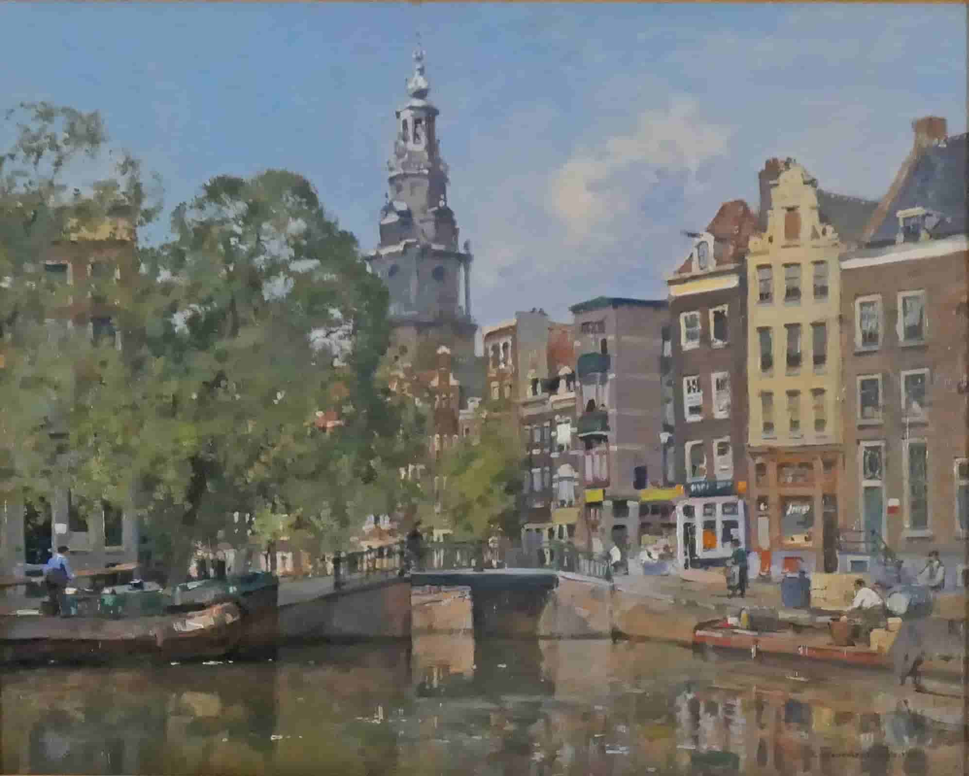 Cornelis Vreedenburgh - Gezicht op de Raamgracht met de Zuiderkerk (Pièce de résistance)