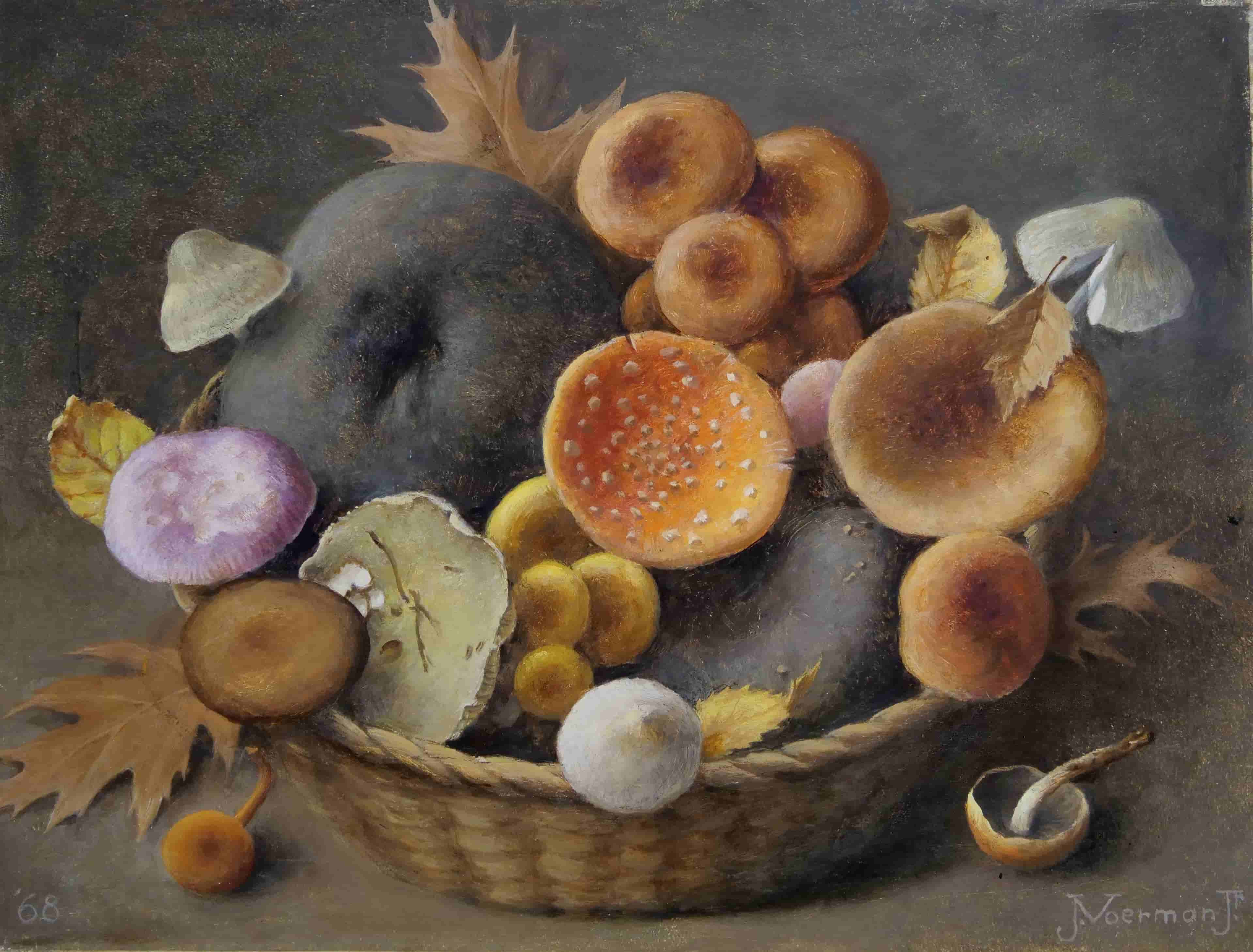 Jan Voerman jr - Stilleven met Paddenstoelen (Pièce de résistance)