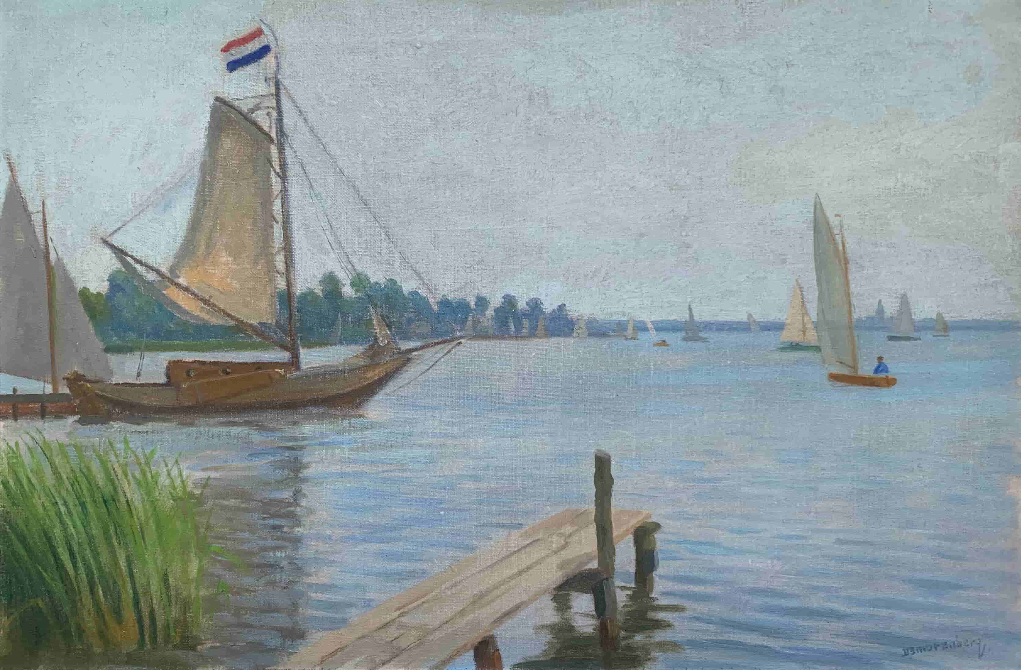 Dirk Smorenberg - Zeilboten op de Loosdrechtseplassen
