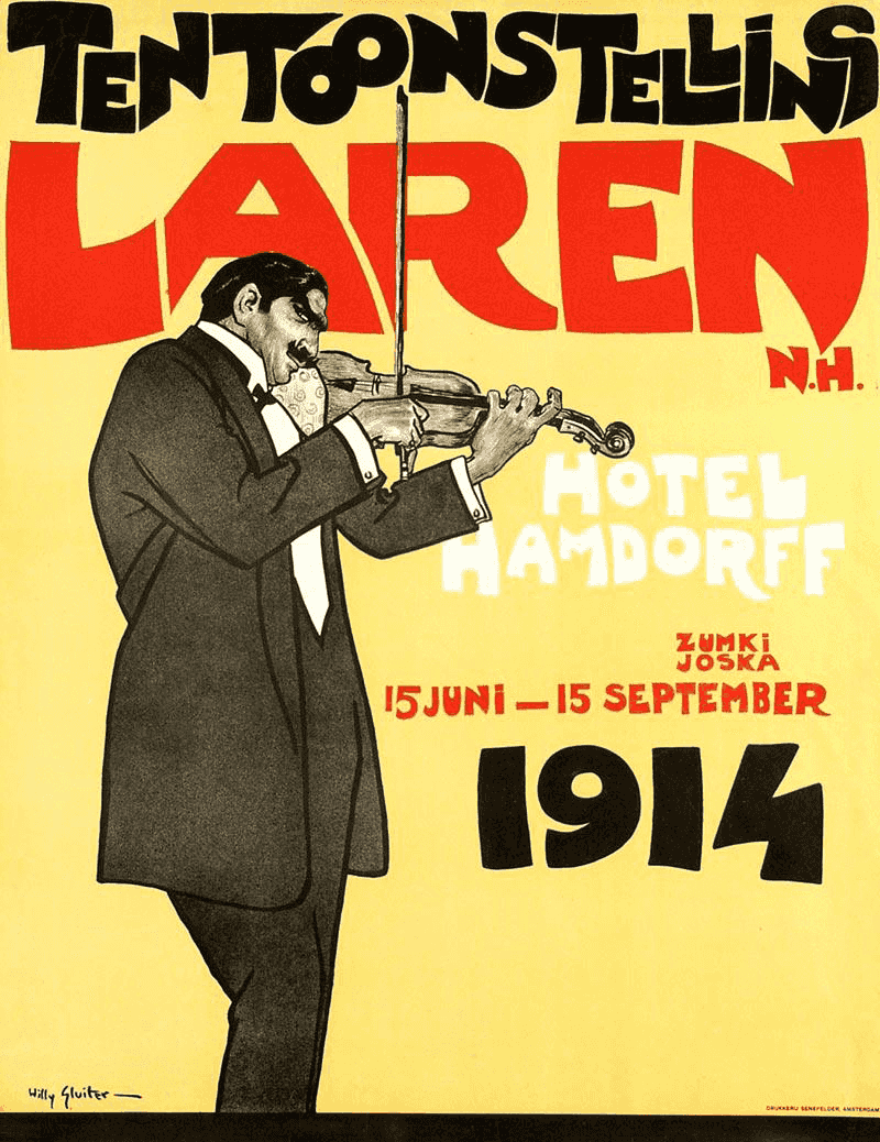 Willy Sluiter - Affiche hotel Hamdorff 1914