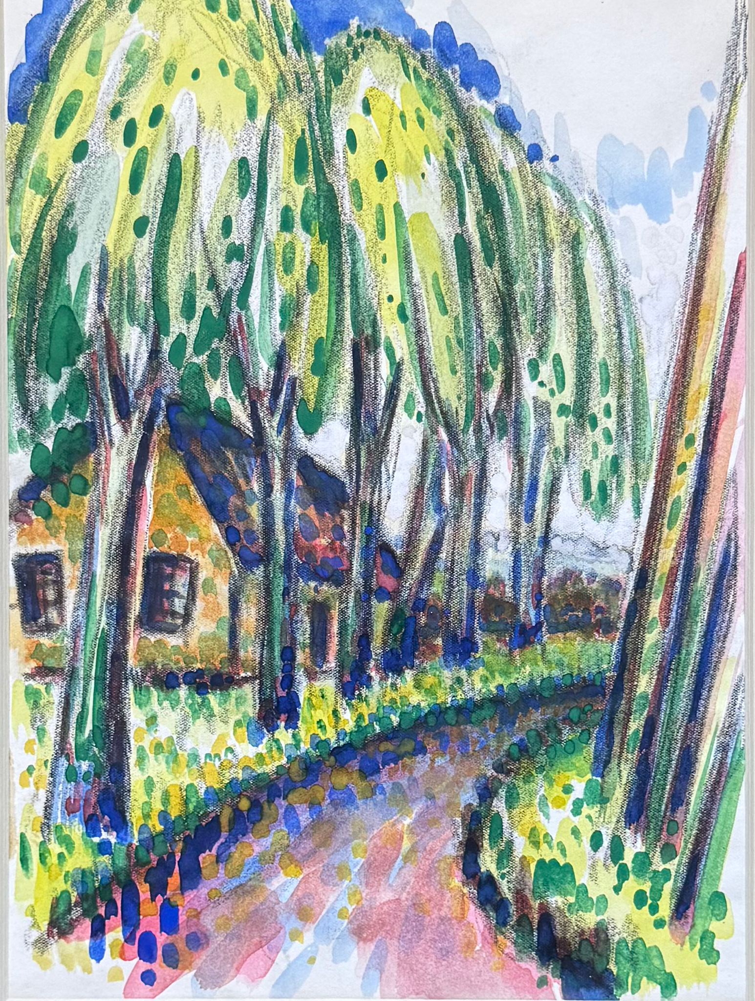 Simon Steenmeijer - Landweg met boerderij in Groningen (zonder lijst)