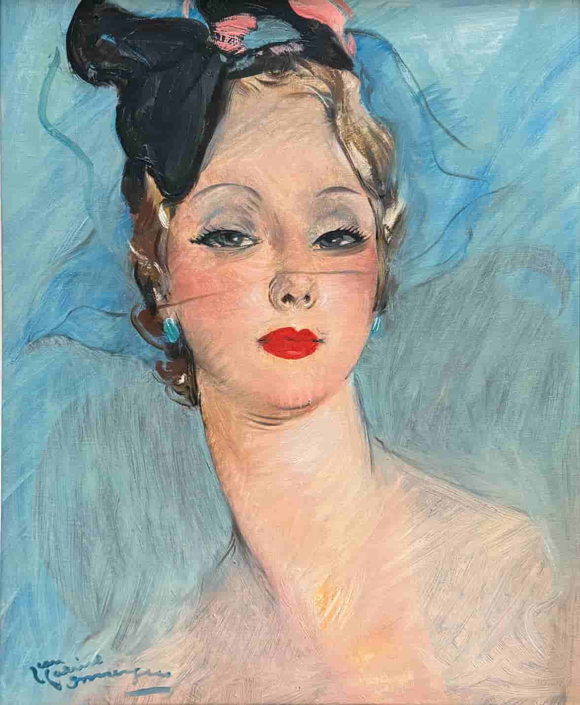 Jean-Gabriel Domergue - Portret van Madame Laemle