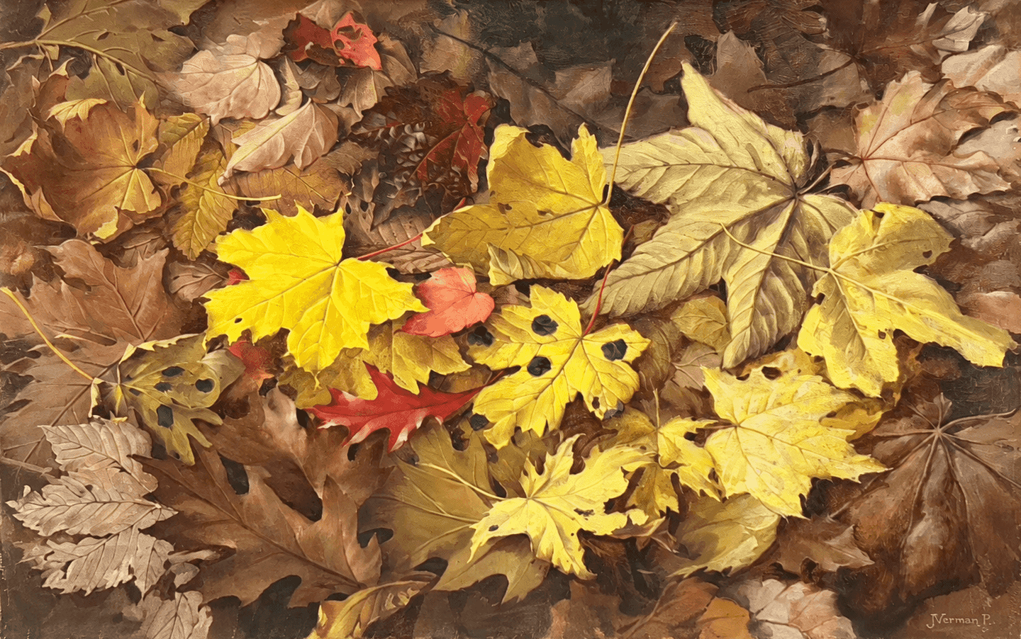 Jan Voerman jr - Les feuilles mortes (zonder lijst)