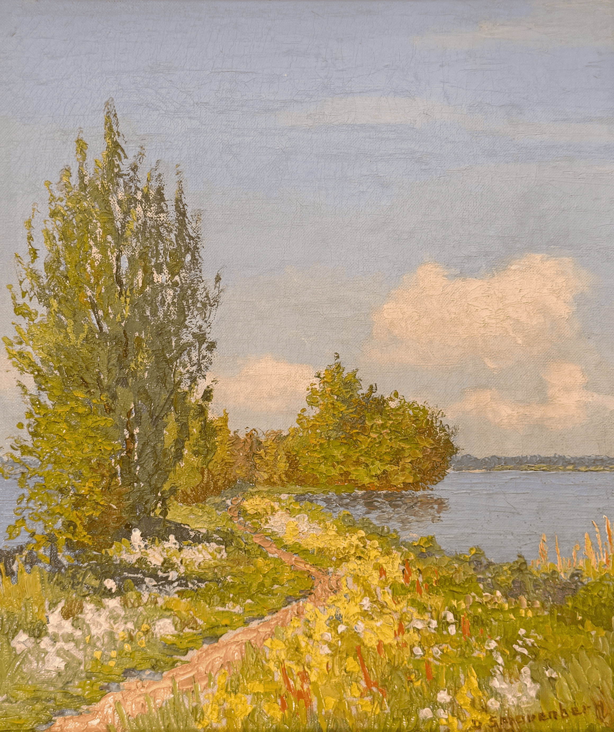 Dirk Smorenberg - Lambrechstkade in Loosdrecht (zonder lijst)