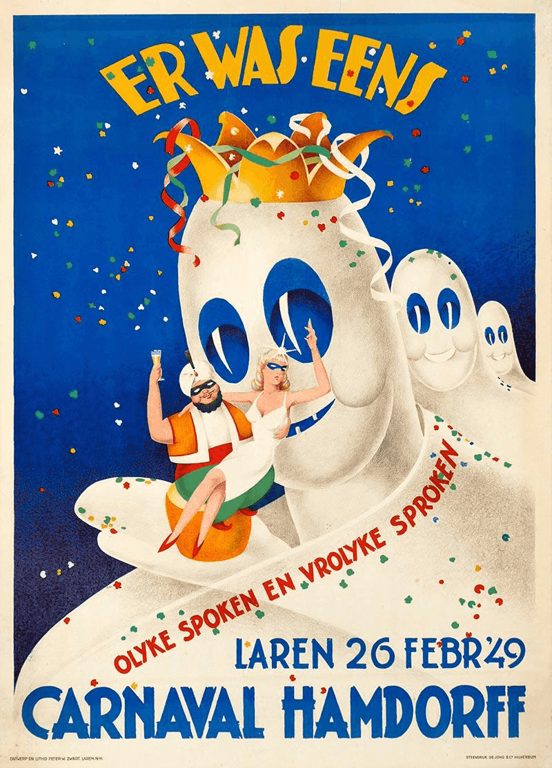 Peter W Zwart - Carnaval in Hamdorff 1949 (zonder lijst)