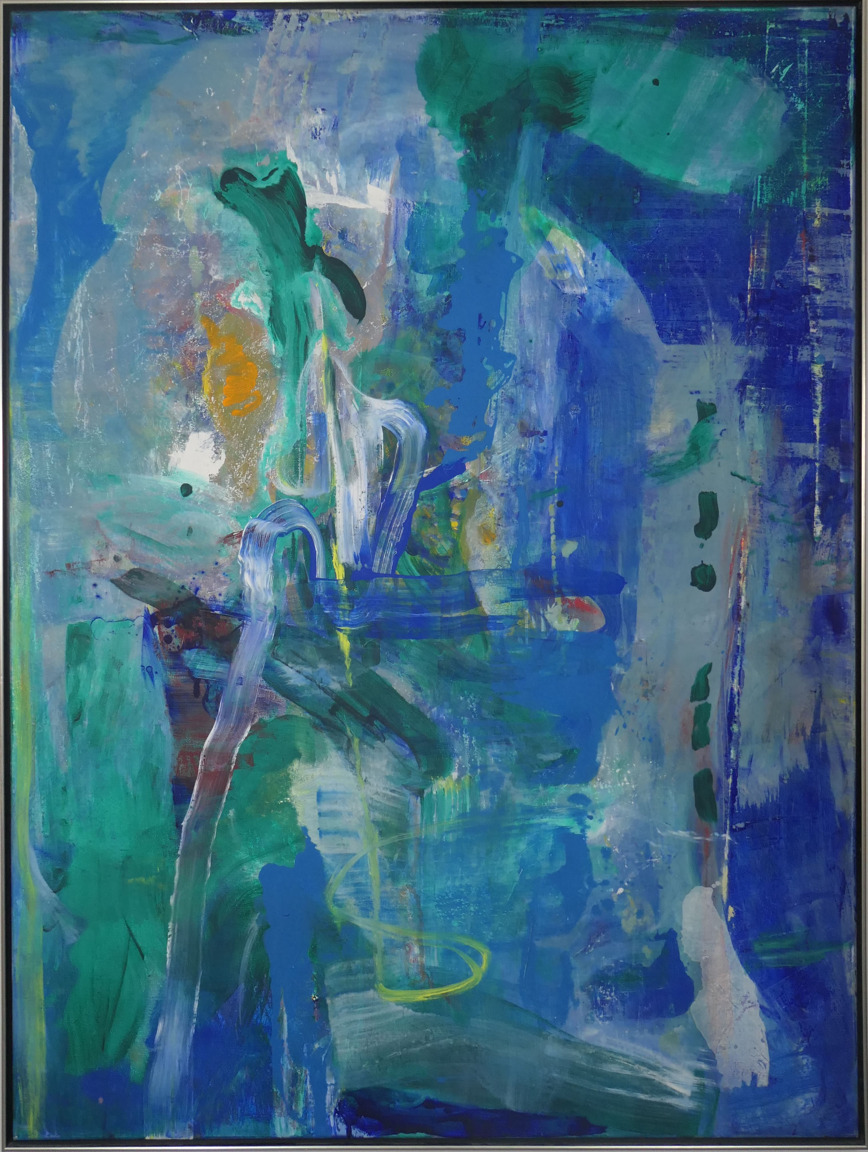 Eric de Nie - Abstracte compositie in blauw (zonder lijst)