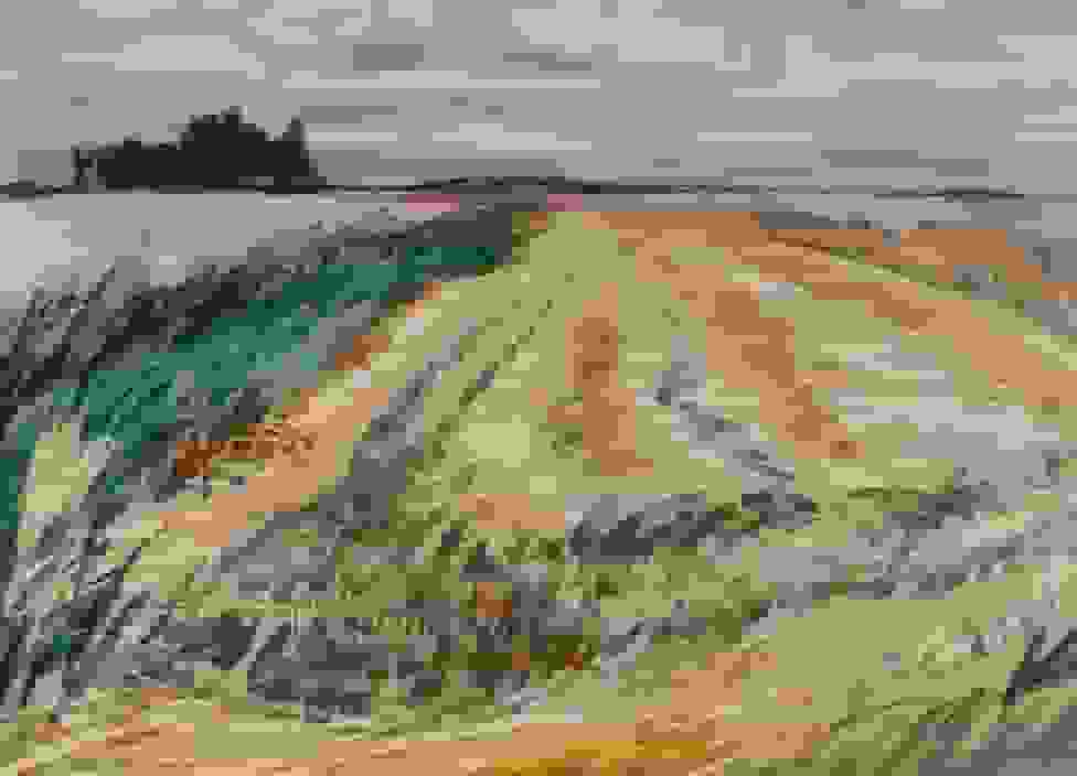 Akkerlandschap op het hoge land in Groningen