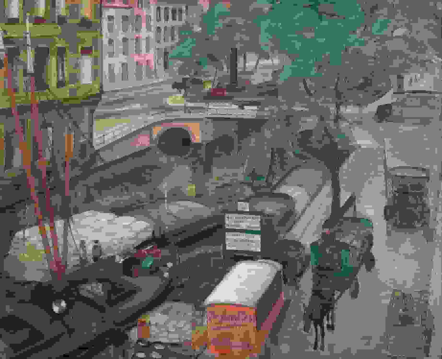 Bedrijvigheid op de Kloveniersburgwal